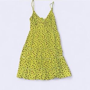 La Hearts Bright Green Floral Mini Dress